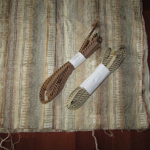 Tans and Gold Geometric Textured Upholstery Fabric ~ 2.9 metres - Picture 11 of 15